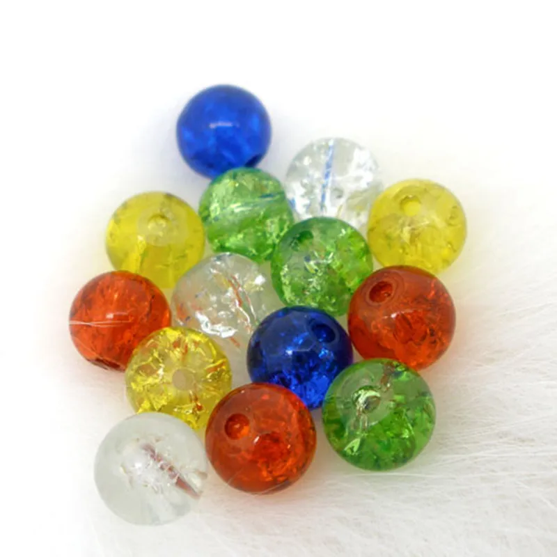 6 мм стеклянные бусины россыпью круглые смешанные с трещинами сделай сам