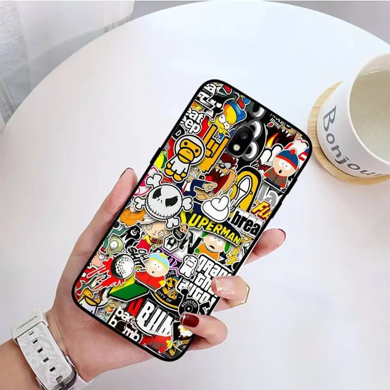

Phone Menu Graffiti Phone Case For Samsung Galaxy J200 J2 Prime J2 Pro J6 2018 J250 J4 Plus J415 J5 Prime J7 J737 J710 J7