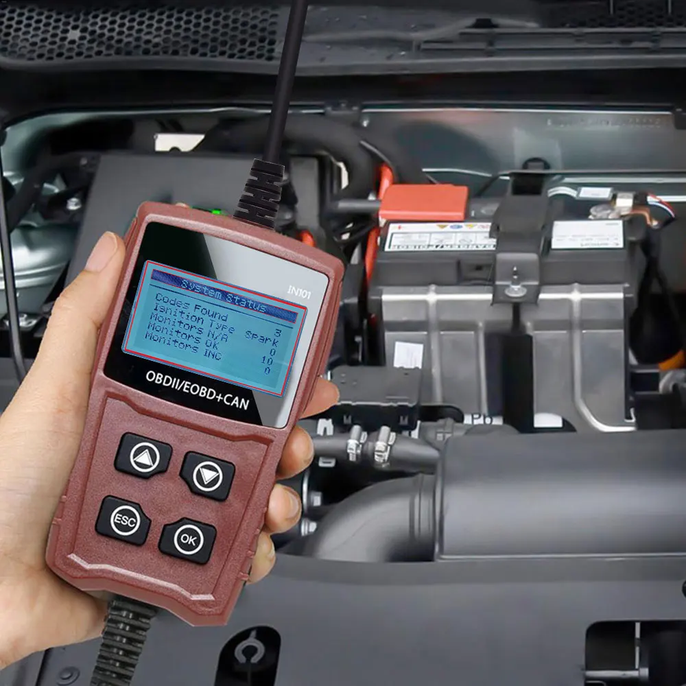 2022 Новый IN101 OBD2 автомобильный считыватель карт детектор аккумулятора кодов