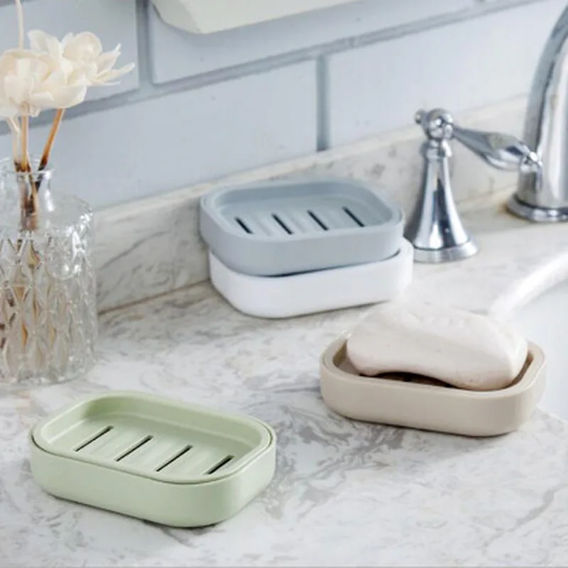 Пластиковый двухслойный ящик для мыла хранения органайзер с скрытым настенным