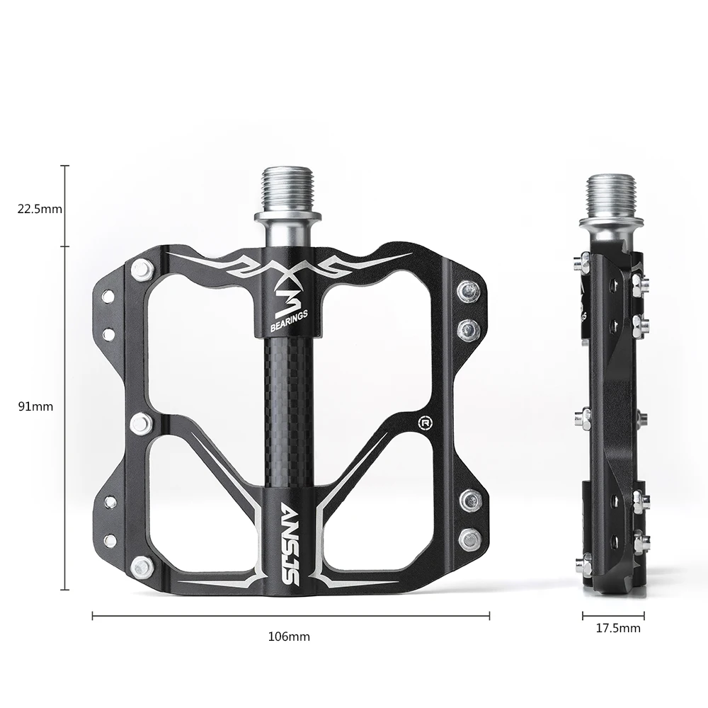 Ansjs 3 подшипника педали для горного велосипеда Плоские Педали Из Сплава на