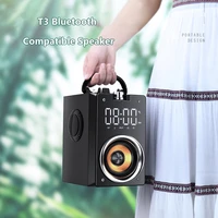 t3 bluetooth compatible wireless speaker outdoor remote control sound box bass subwoofer audio music multimedia mini loudspeaker