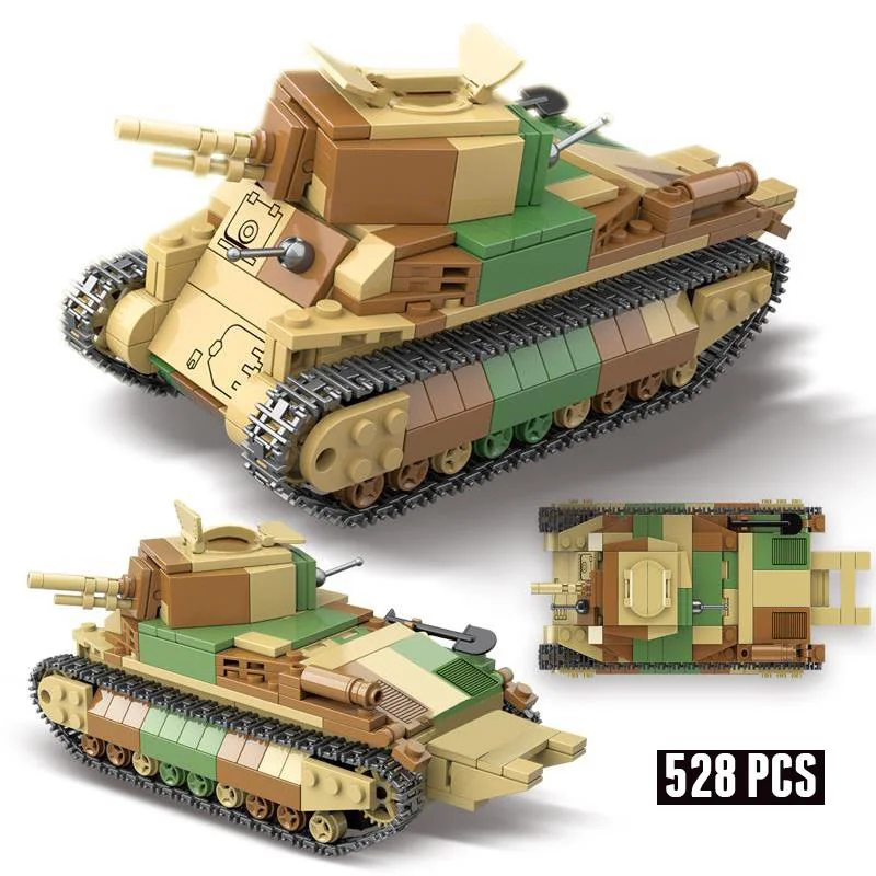 

WW2 Military Series World War II Type 89 I-GO Medium Tank DIY Model Soldier SWAT Building Blocks Bricks Toys Christmas Gifts
