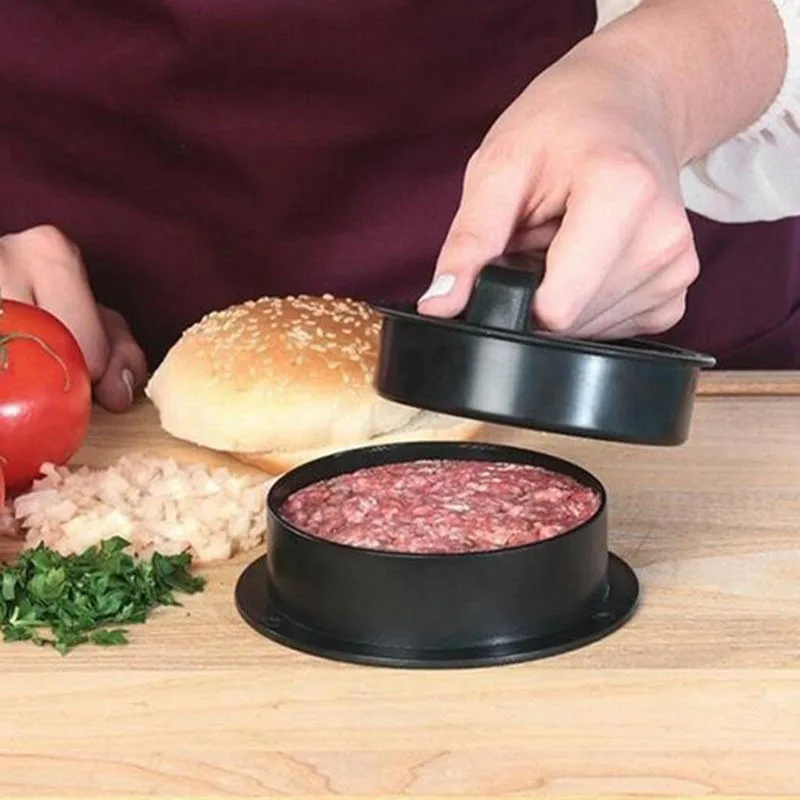Kitchen Round Shape Burger Press Stuffed Mold Maker ABS Hamburger Meat Beef Grill Mould Cooking Tool | Дом и сад