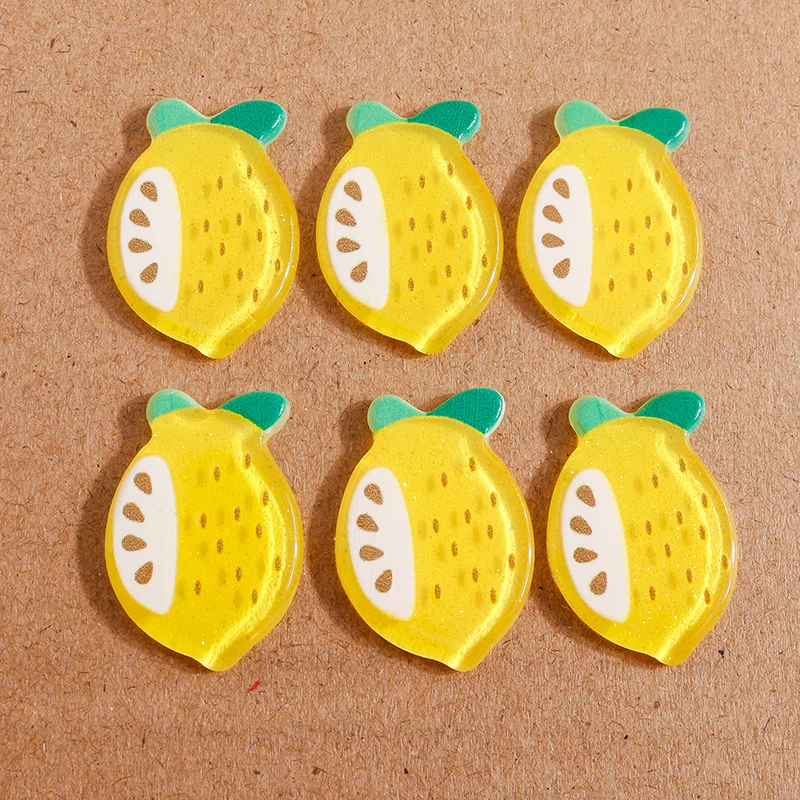 

10pcs Resin Lemon Flatback Fruit Cabochons Scrapbook Crafts for Making DIY Handmade Hairpin Brooch Jewelry Findings Accessories