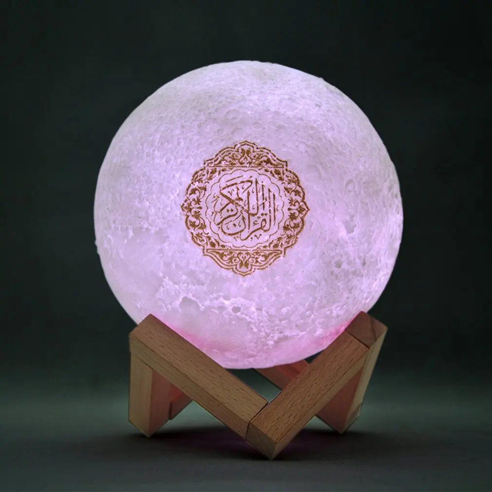 

Wireless Speaker Usb Charging 3D LED Globe Moonlight With Wooden Frame Home Decoration Desktop Decoration