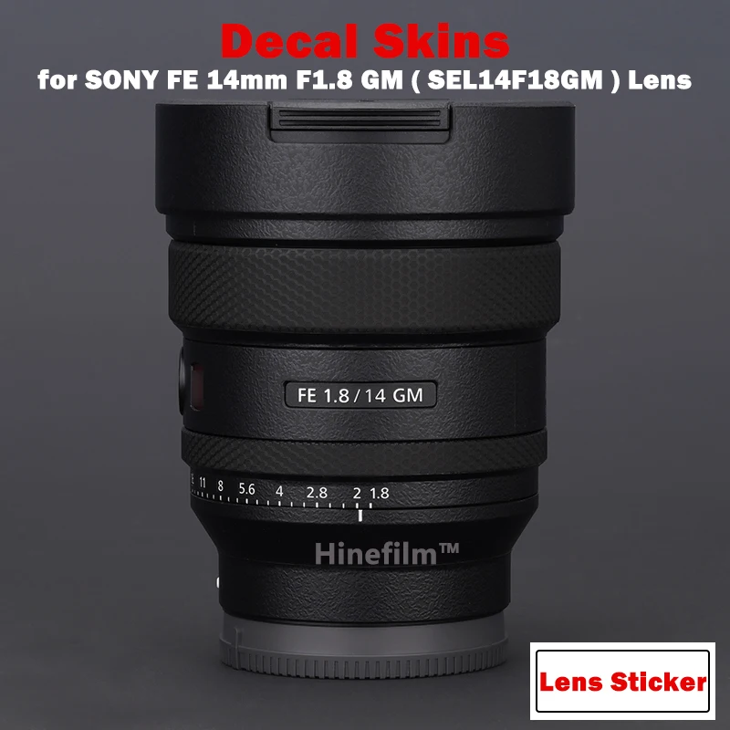 Decalque da Pele para Sony Premium fe 14mm F1.8 Lente gm Sel14f18gm Protetor Capa Filme Etiqueta Fe14 F1.8gm Fe14mmf1.8gm Len