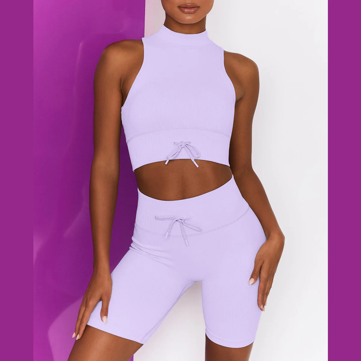 

Women Yoga Suit Workout Gym Set Seamless Bra Shorts Leggingd 2 Pieces Fitness Running Clothing Sexy Breathable Sportswear 2021