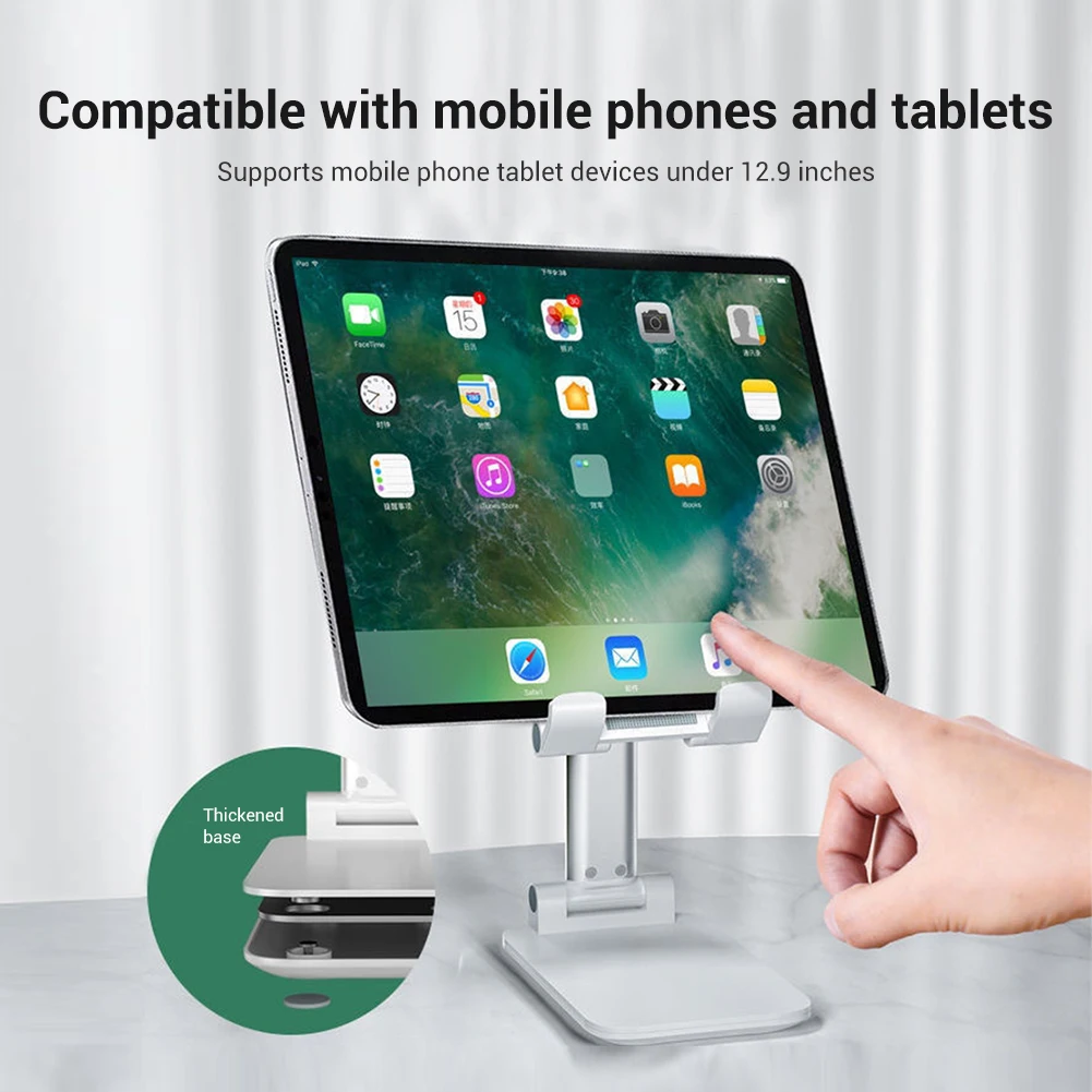 

Foldable Phone Holder Adjustable Desktop Tablet Bracket Portable for Home Office Travel GK99