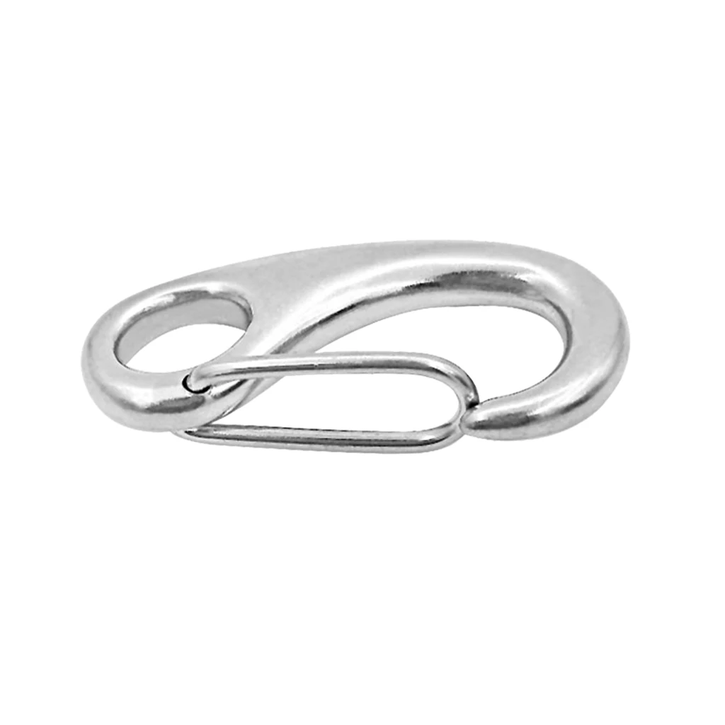 

Marine 316 Stainless Steel Spring Clip Snap Hook for Marine Boat Yacht - 2pc