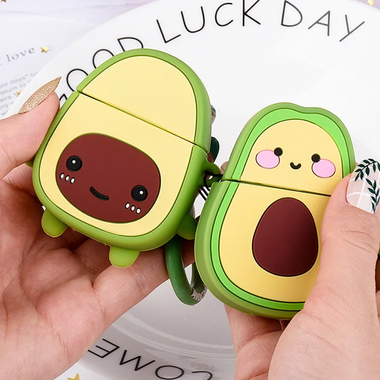 

Earphone Case For Airpods 2 Case Silicone Cute Avocado Fruit Strawberry Cover For Apple Air pods 2 Accessories Earbud Case