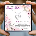 Для того, чтобы мои бонус сестра для женщин Ожерелье Дружбы BFF с украшением в виде кристаллов в форме сердца в форме короны письмо подвески для всей семьи, ювелирное изделие, подарок
