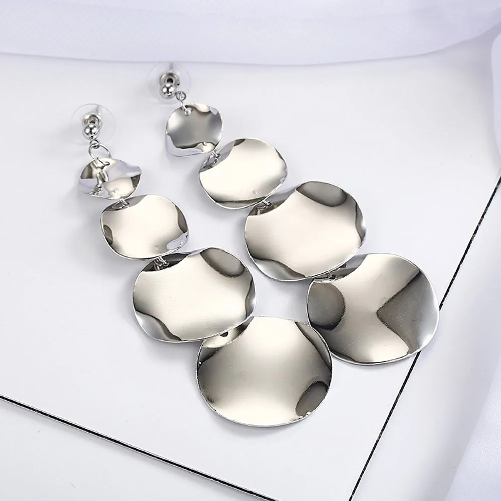 Серьги в европейском и американском стиле Преувеличенные круглые серьги