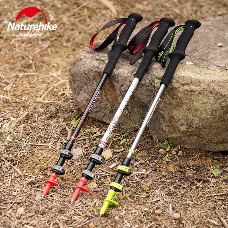 Naturehike 1 шт. телескопические треккинговые палки легкие карбоновые трости