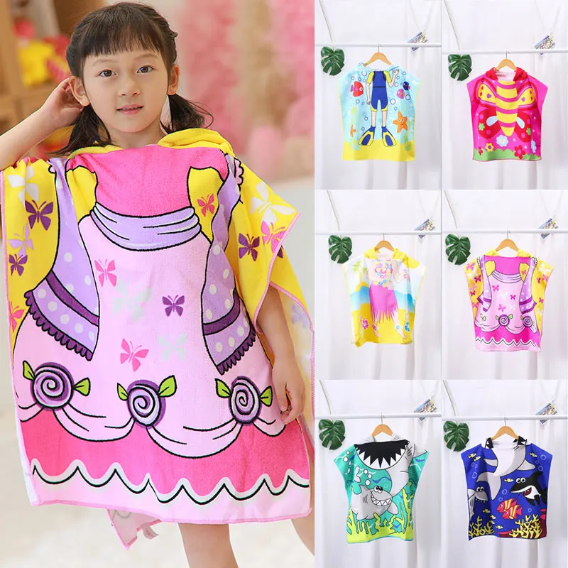 Детское мягкое теплое банное одеяло с капюшоном и мультяшным принтом | Дом сад