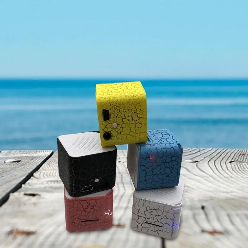 Прочные портативные 3 5 мм квадратные цветные световые колонки USB 2 0 плагин TF карта