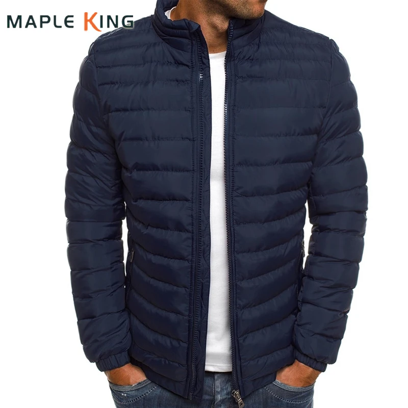 

Winter Parkas Jackets For Men Clothing Solid Color Cotton-padded Chaquetas Hombre Mens Casual Zipper Outwear Coat Plus Size 3XL