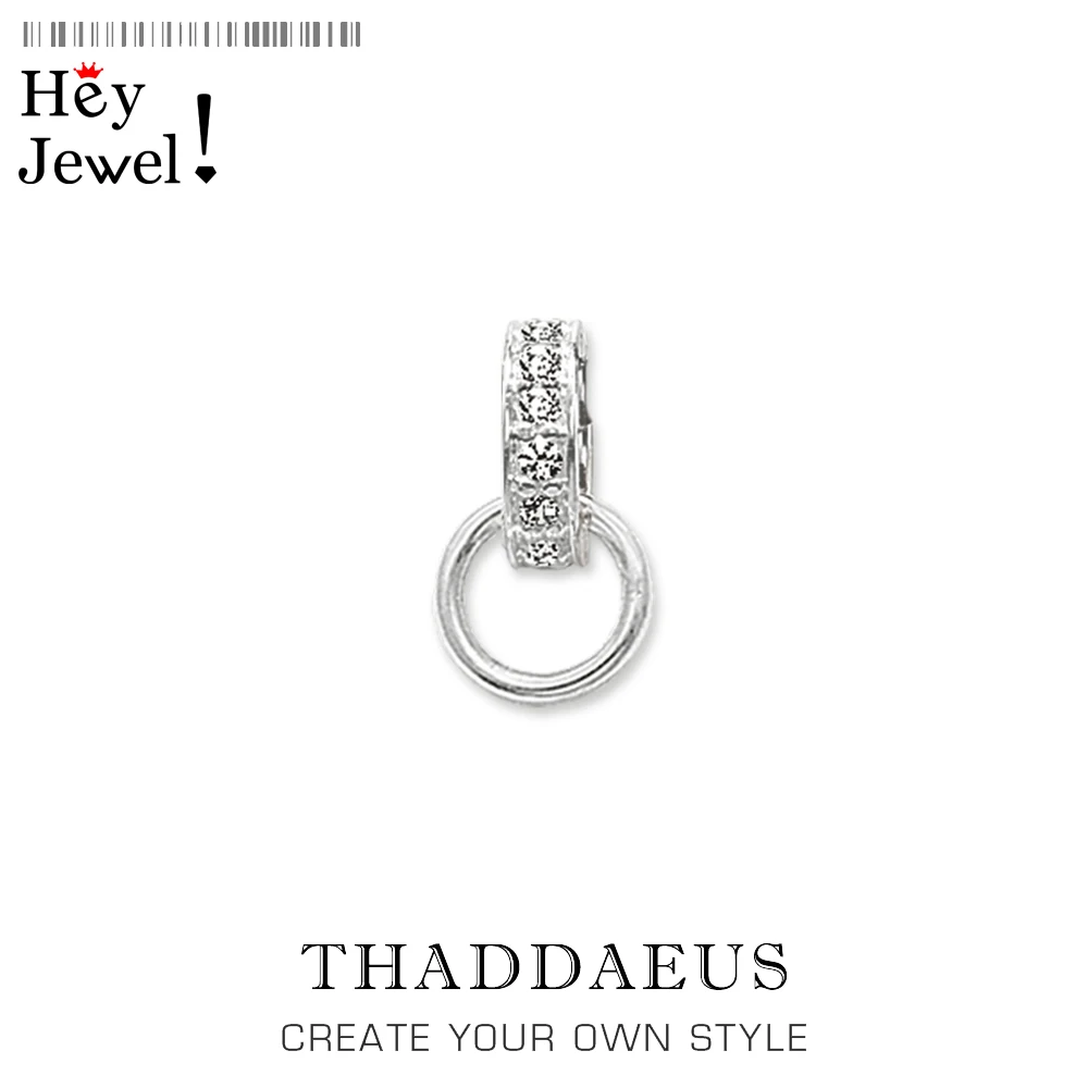 Белый CZ проложить Подвески перевозчиков 925 стерлингового серебра Fit Цепи 2020