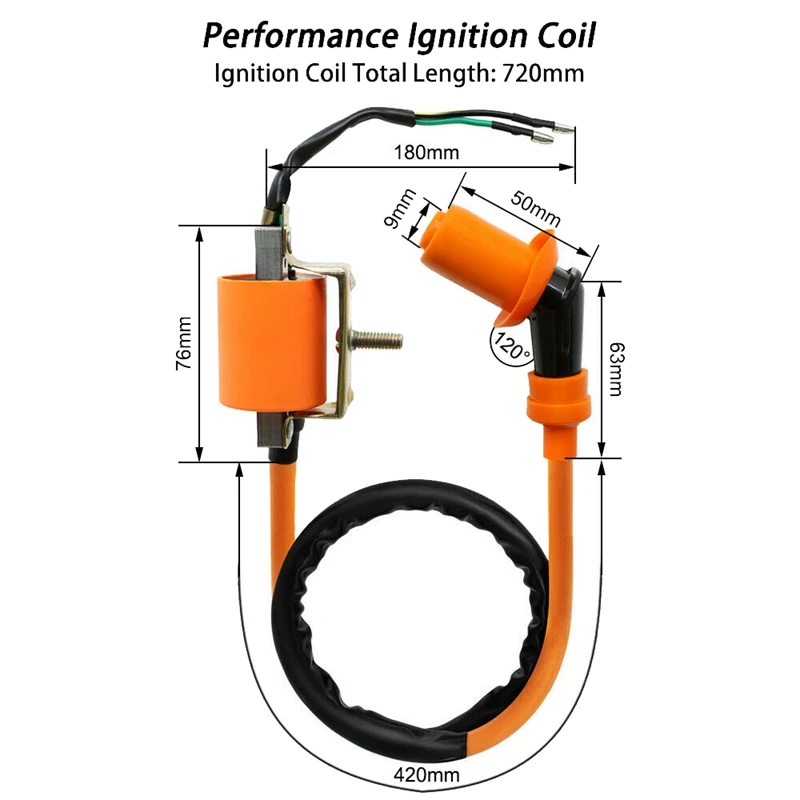 Racing Ignition Coil 5 Pin CDI Box Solenoid Relay Regulator for 50Cc - 125Cc ATV Quad Dirt Bike TaoTao Kazuma |