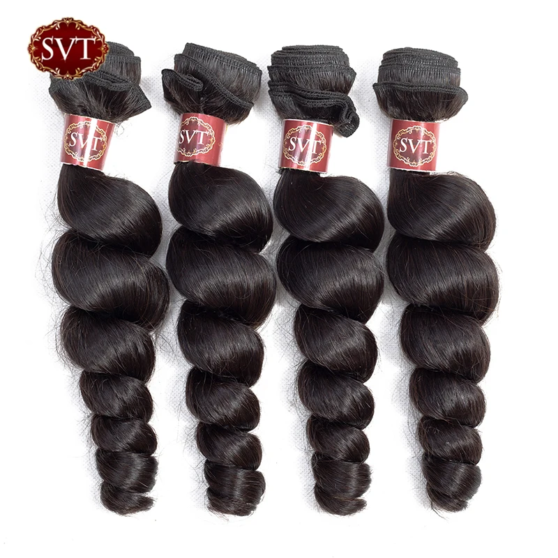 SVT перуанские свободные волнистые волосы для наращивания 100% человеческие