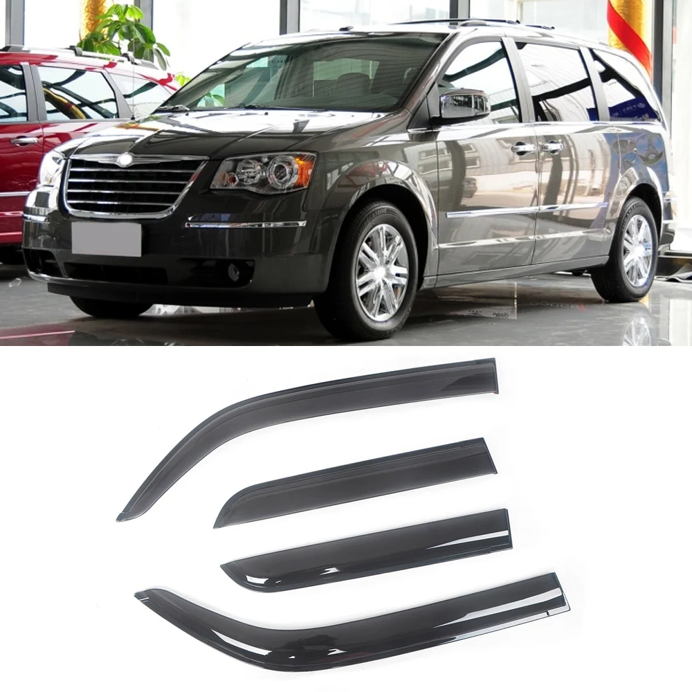 

Черный тонированный козырек для боковых окон автомобиля Chrysler Town & Country 2008-2016