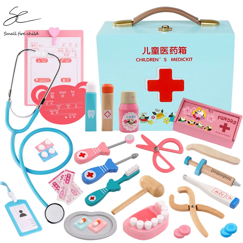 

Новый детский деревянный симулятор ролевые игры Доктор игрушка медсестра инъекция игра медицина коробка подарок для детей