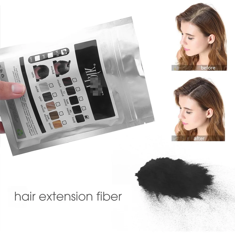 

Authentic Keratin Hair Fibers Spray 27.5G A Bag Colorful Powder Hair Loss Building Hairline Optimizer Dense Hair Growth Product