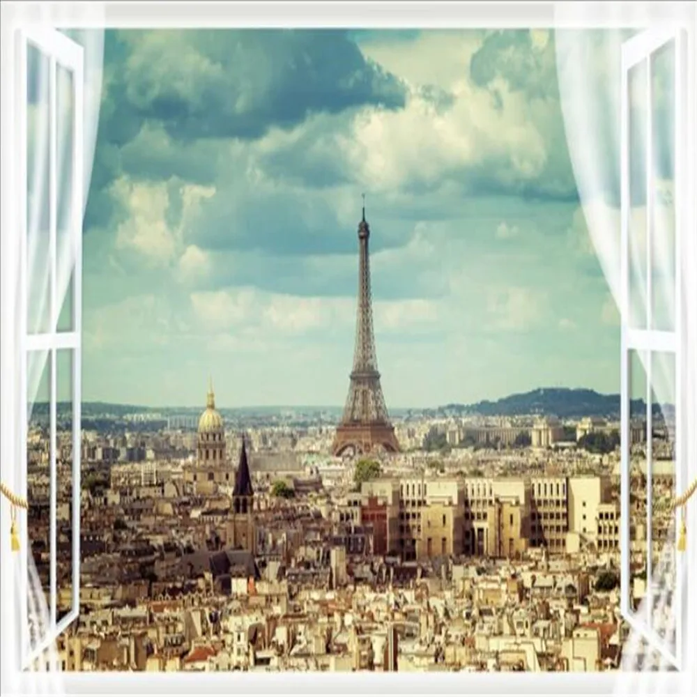 Milofi Эйфелева башня город ландшафтный пейзаж Фотофон | Обустройство дома