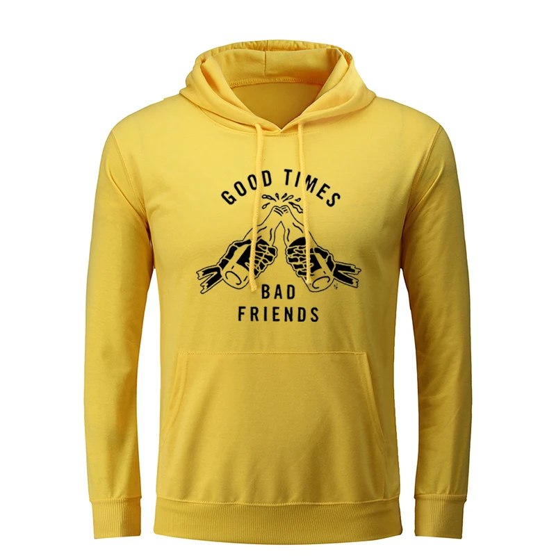 

Power Fist Universe Guitar Good Times Bad Friends Don't Panic It's Organic Men Graphic Hoodie Sweatshirt Strings Hooded Pullover