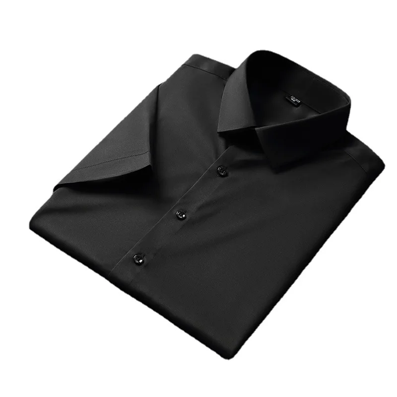 

Solid Color Shirt Men's Short-Sleeved Summer New Men's Shirt Shirt Men's Non-Ironing Simple