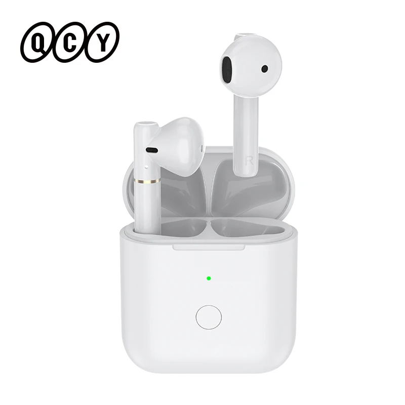 

QCY T8 Bluetooth Earphone Semi-in-ear Wireless TWS Dual Connection Headphone Hall Magnetic Earbuds with Microphone Headset