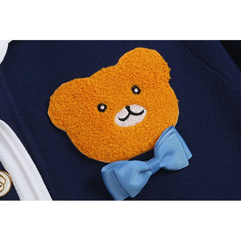 

Lapel summer 2021 women's clothing fashion in Europe and America the tie cartoon bear embroidery sleeve blouse polo shirt