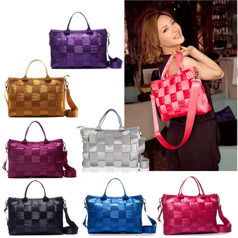 Тканые сумки в европейском и американском стиле женские Наплечные