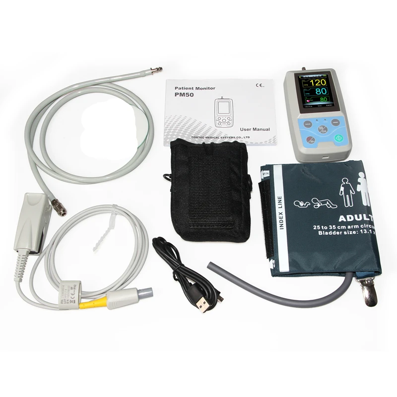 CONTEC PM50 портативный монитор артериального давления NIBP/Spo2 пациента + манжета зонд