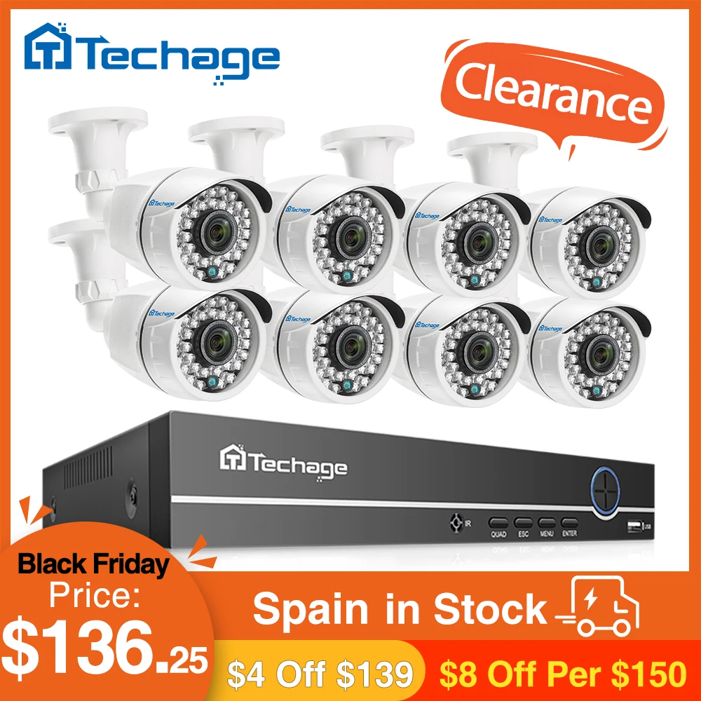 Камера Наружного видеонаблюдения Techage инфракрасная камера ночного видения 8