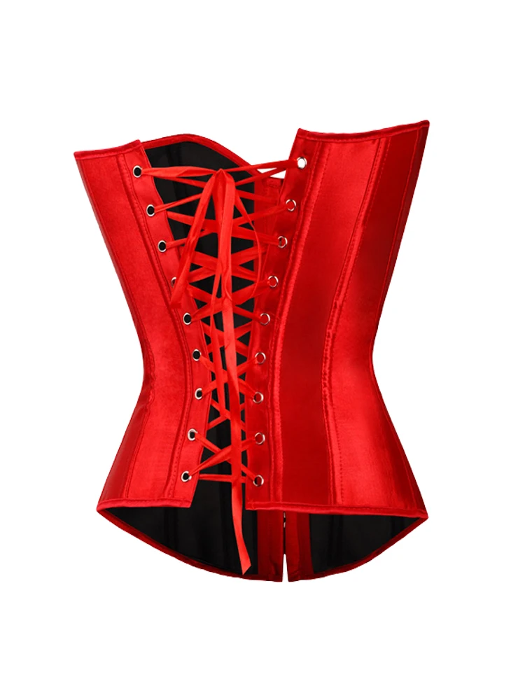Корсет в стиле стимпанк чистый Готический женский атласный сексуальный бюстье