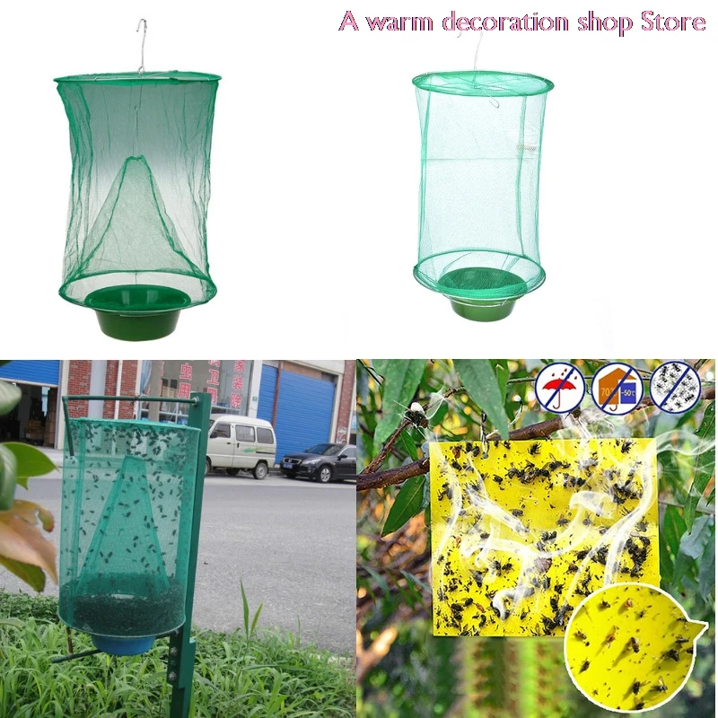 

1PCS Hanging Flycatcher Reusable Folding Fly Trap Summer Mosquito Trap Top Catcher Fly Wasp Insect Bug Killer Fly catcher