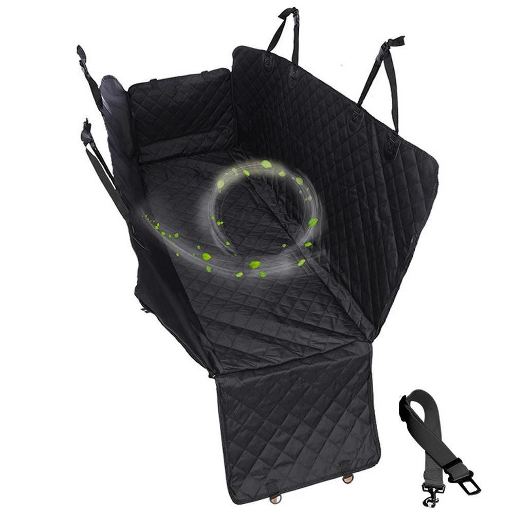 Чехол для на автомобильное сиденье перевозки собак вид из сетки