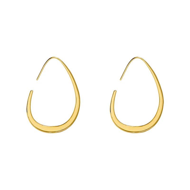 

Earrings 2020 Trend Golden Oval Drop Earrings Womens Jewelry Unusual Earrings Female Exaggerated Party Earrings for Women