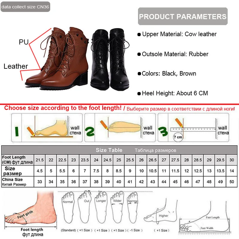 Женские ботильоны Phoentin с тиснением ботинки на шнуровке спереди боковой молнией