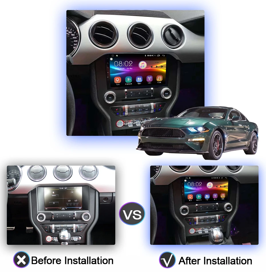 COHO для Ford Mustang Octa-Core 2015-2021 Android автомобильное радио мультимедийный видеоплеер