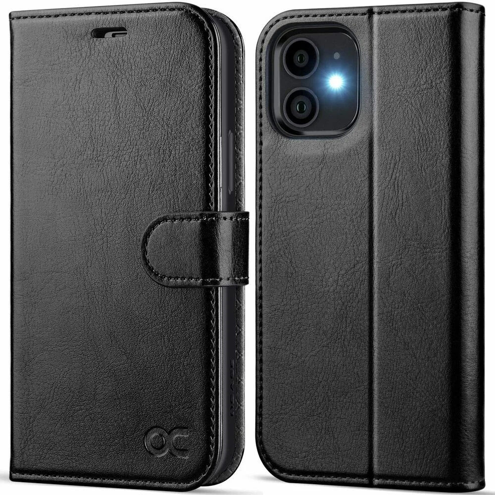 

Coque Portefeuille Rabat Cuir Noir For iPhone 12 Mini 12 Pro Max Housse Flip Cover