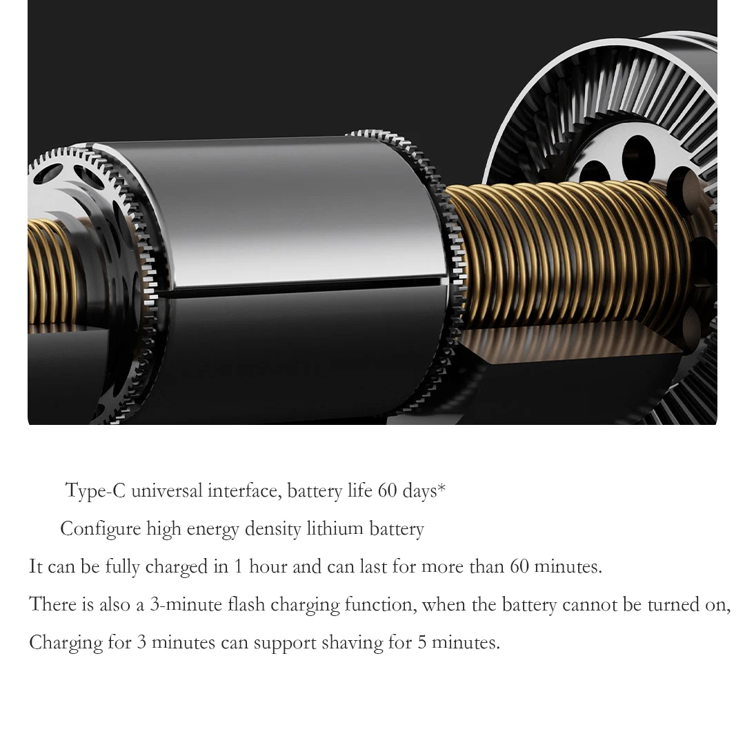 

Xiaomi Electric Razor 2 Blade Shaver USB Rechargeable Reciprocating shaver Dry Wet Shaving Washable Beard Trimmer for Travel Use