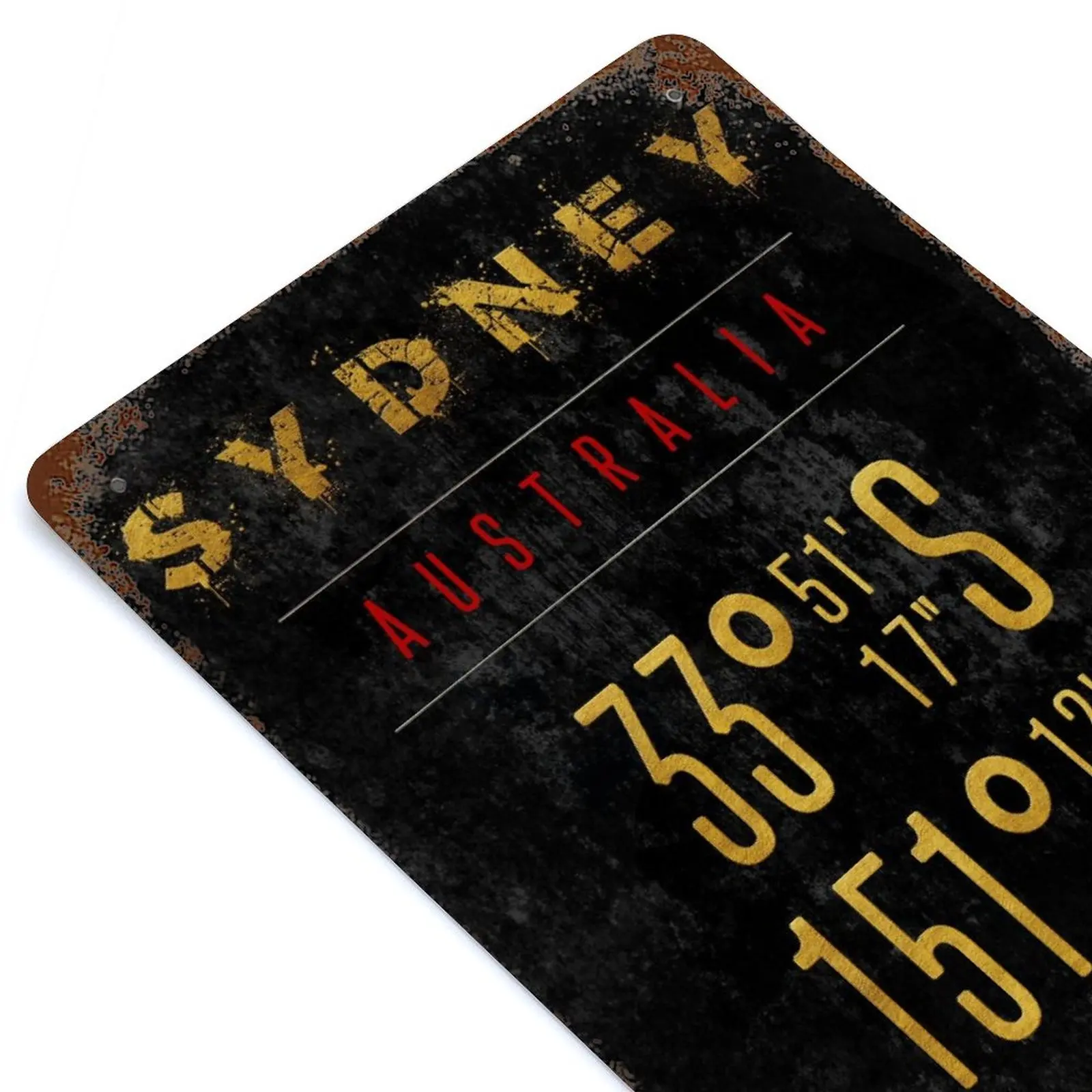 

Sydney Golden Coordinatdccfes Printed Retro Metal Poster Decor Home Wall Decoration Tin Sign Plaque