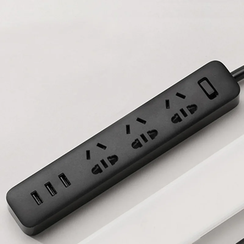 

Xiaomi Plug-in Board 3USB 2A Fast Charge Plug Row Multi-function Home Expansion Socket Plug Switch Drag Wiring Board Original