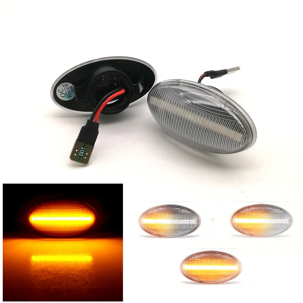 

2PCS LED Side Marker Light For BMW MINI Cooper R50 R52 R53 2002-2008 Dynamic LED Turn Flowing Side Repeater Lamp