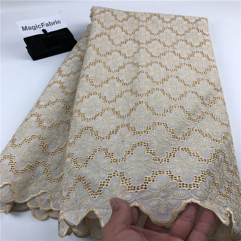 2019 Африканская Хлопковая вуаль кружевная ткань Высококачественная нигерийская