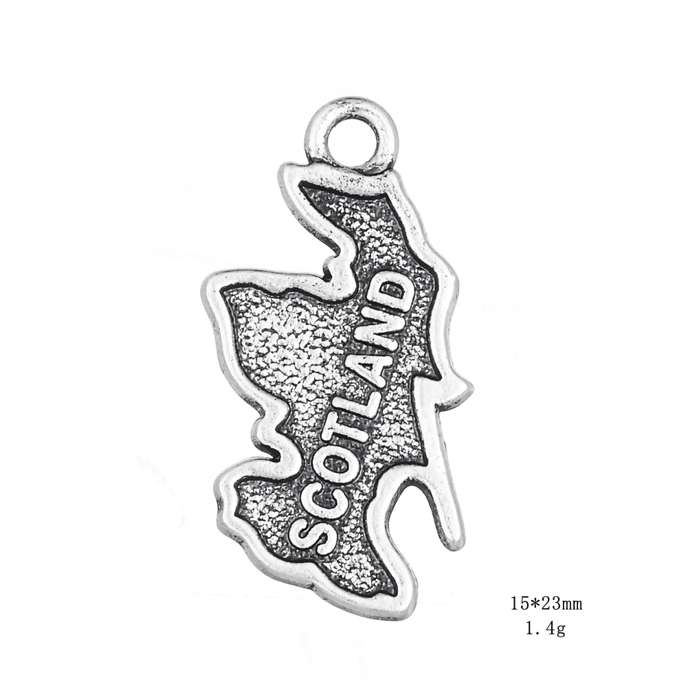 Антикварные Подвески для изготовления ювелирных изделий карта страны Испания