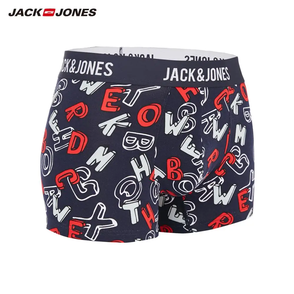 JackJones мужские эластичные хлопковые шорты-боксеры с принтом трусы сексуальные