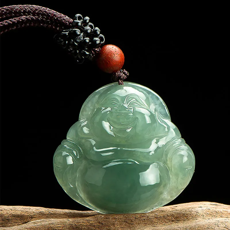 Натуральный Зеленый Изумрудный Будда кулон для мужчин и женщин нефритовый